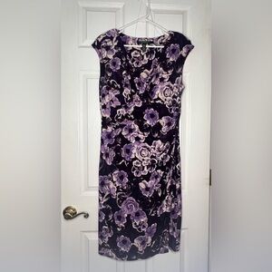 Ralph Lauren Purple Floral Midi Dress